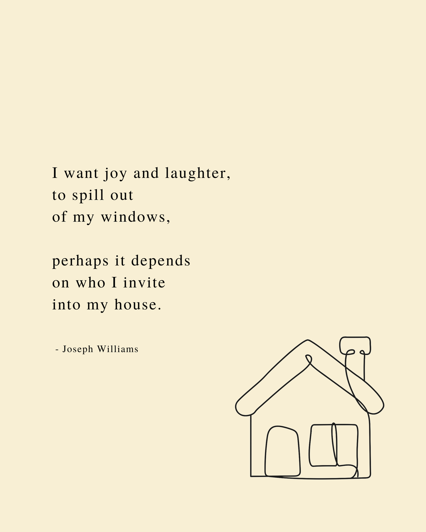 'House' | Poetry Wall Art 11" X 14" | Poem PRINT Only